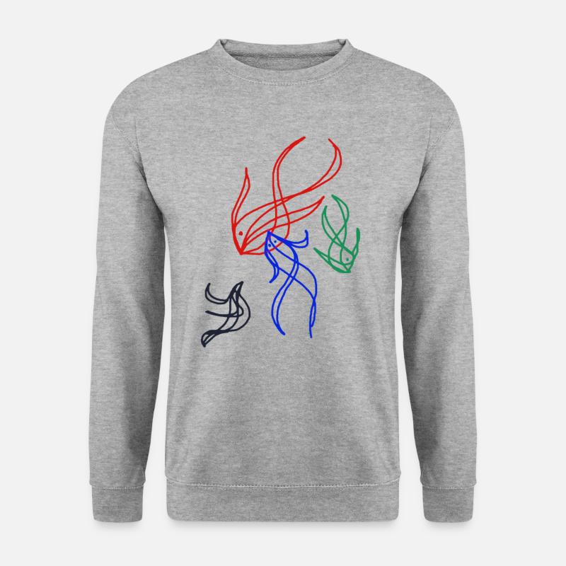 Schwalbentanz - Unisex Pullover - Weißgrau meliert