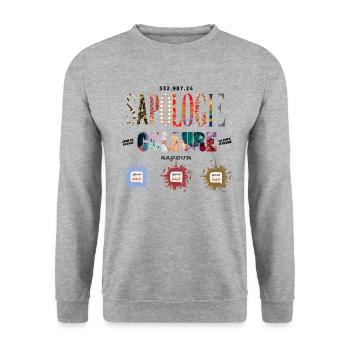 Colours Sapology Culture Sapper Global - Unisex Sweatshirt - salt & pepper - Front - Alina (178cm) & Michal (187cm)