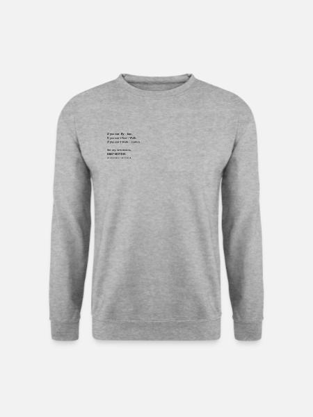 Spruch auf Pullover - Unisex Pullover - Weißgrau meliert