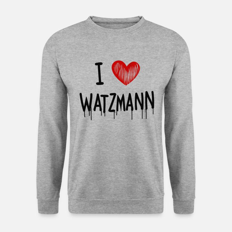 Watzmann - Berge Leidenschaft Liebe - Unisex Pullover - Weißgrau meliert