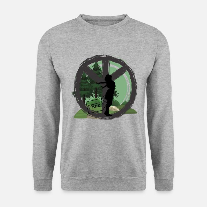 Free - Unisex Pullover - Weißgrau meliert