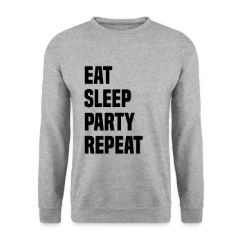Manger Sleep Party Répéter - Sweat-shirt Unisexe - gris chiné - Devant - Alina (178cm) & Michal (187cm)