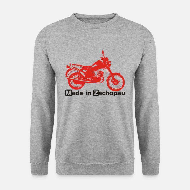 MZ ETZ 251 Zschopau - Unisex Pullover - Weißgrau meliert