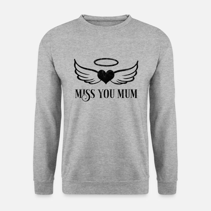 Ich vermisse dich, Mama - Unisex Pullover - Weißgrau meliert