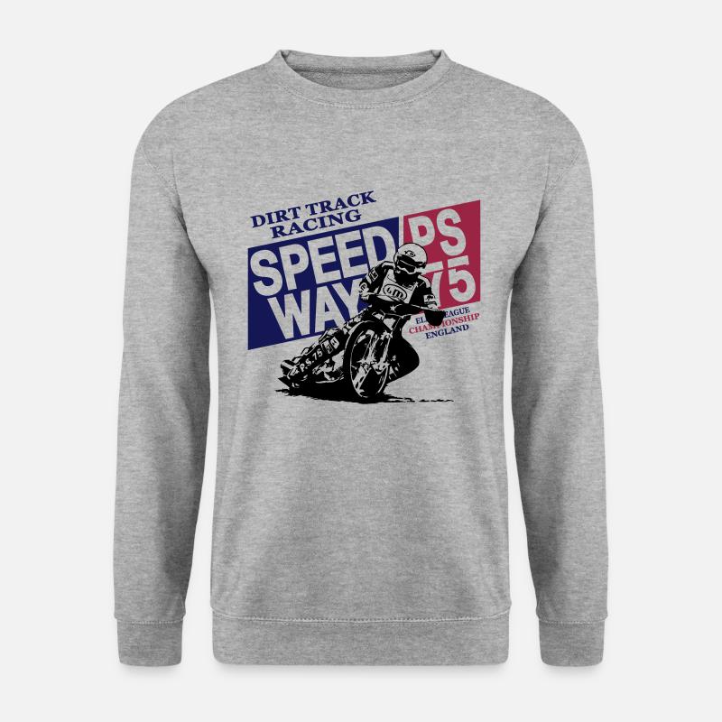 Speedway Racing - Unisex Pullover - Weißgrau meliert