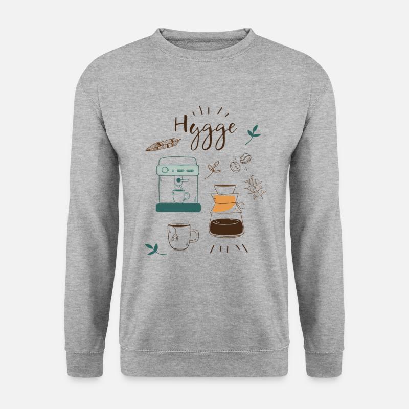 Hygge Shirt ● Hygge Moment ● Geschenk - Unisex Pullover - Weißgrau meliert