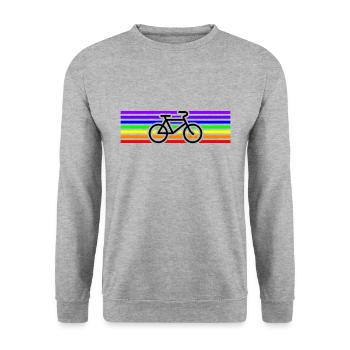Idée de cadeau de paix arc-en-vélo - Sweat-shirt Unisexe - gris chiné - Devant - Alina (178cm) & Michal (187cm)