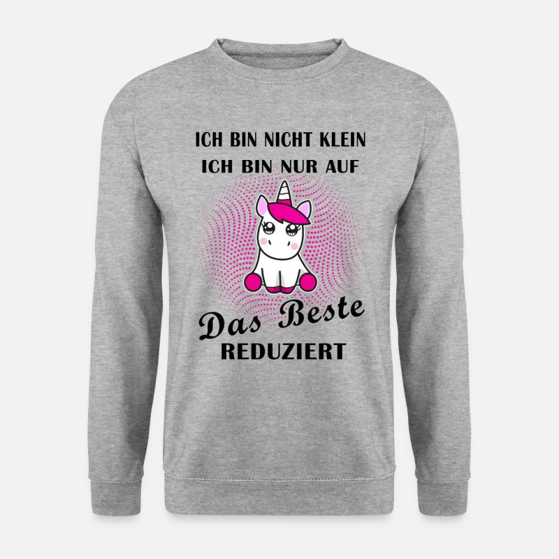 Einhorn das beste Geschenkidee cooler Spruch - Unisex Pullover - Weißgrau meliert
