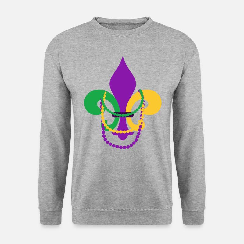 Mardi Gras Symbol - Unisex Pullover - Weißgrau meliert