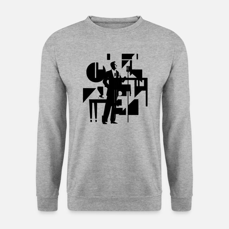 Sänger Musik - Unisex Pullover - Weißgrau meliert