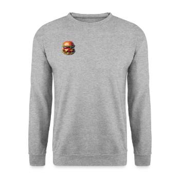 Polygone de hamburgers - Sweat-shirt Unisexe - gris chiné - Devant - Alina (178cm) & Michal (187cm)
