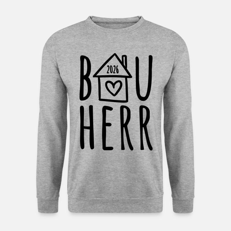 Bauherr 2026 - Unisex Pullover - Weißgrau meliert