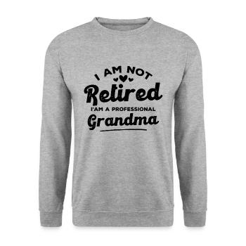 Je suis une grand-mère professionnelle - Sweat-shirt Unisexe - gris chiné - Devant - Alina (178cm) & Michal (187cm)
