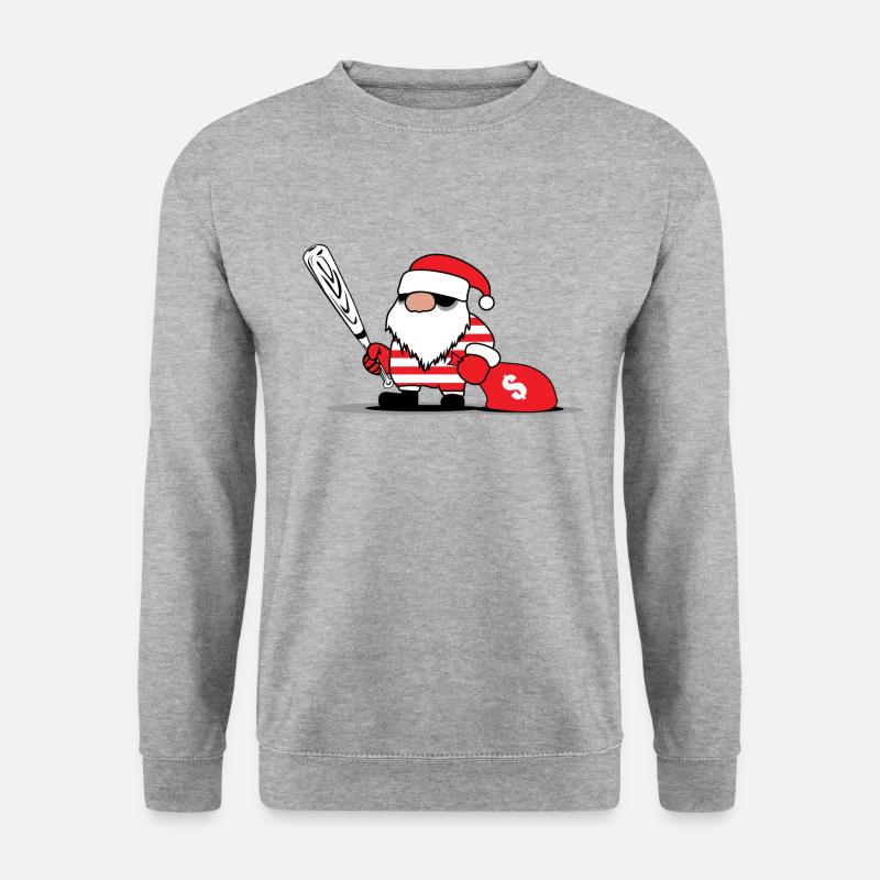 Santa Claus - Unisex Pullover - Weißgrau meliert