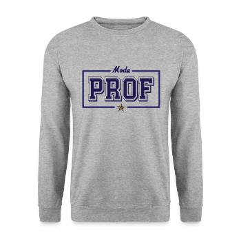 Mode prof - Sweat-shirt Unisexe - gris chiné - Devant - Alina (178cm) & Michal (187cm)