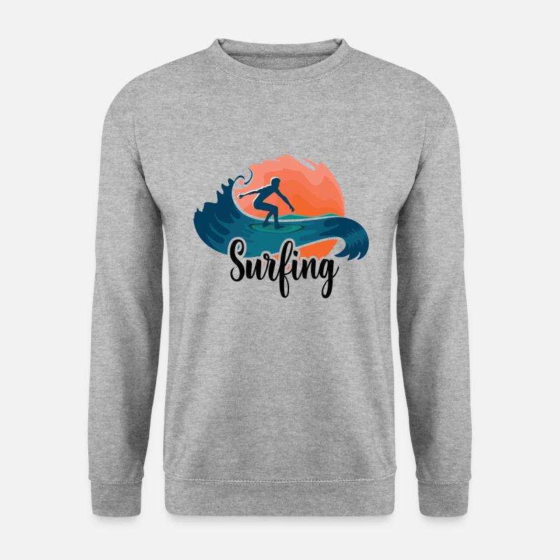 Surfer - Unisex Pullover - Weißgrau meliert