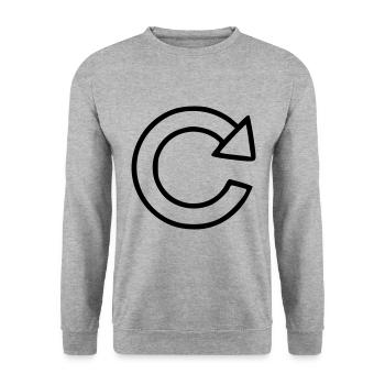 Arrow drawing sketch black - Unisex Sweatshirt - salt & pepper - Front - Alina (178cm) & Michal (187cm)