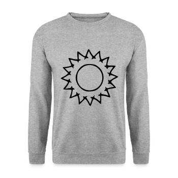 Sun Drawing Nature Sketch black - Unisex Sweatshirt - salt & pepper - Front - Alina (178cm) & Michal (187cm)