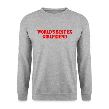 world's best ex girlfriend - Unisex Sweatshirt - salt & pepper - Front - Alina (178cm) & Michal (187cm)