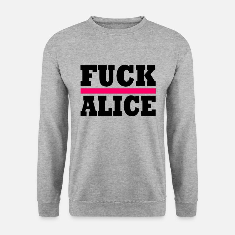 Fuck alice - Unisex Pullover - Weißgrau meliert
