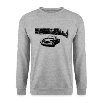 Vintage ML 500 Benz convertible - Unisex Sweatshirt - salt & pepper - Front - Alina (178cm) & Michal (187cm)
