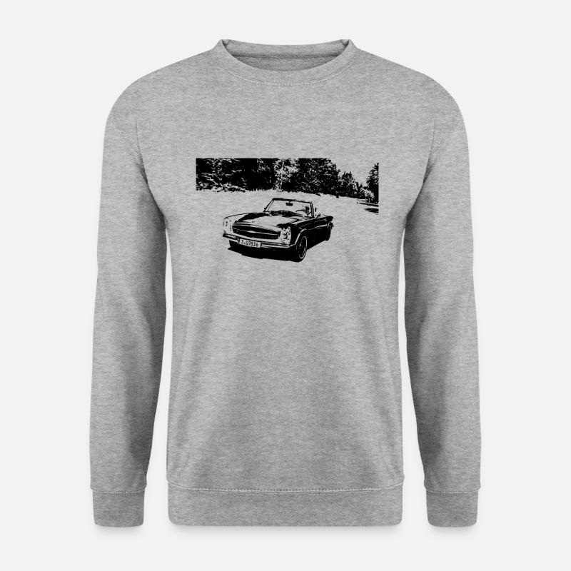 Oldtimer ML 500 Benz Cabrio - Unisex Pullover - Weißgrau meliert