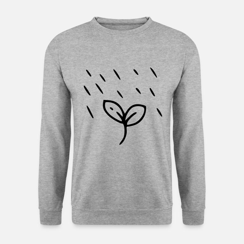 Plant drawing nature sketch black - Unisex Sweatshirt - salt & pepper