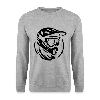 Homme Femme Mountain Biker VTT VTT - Sweat-shirt Unisexe - gris chiné - Devant - Alina (178cm) & Michal (187cm)