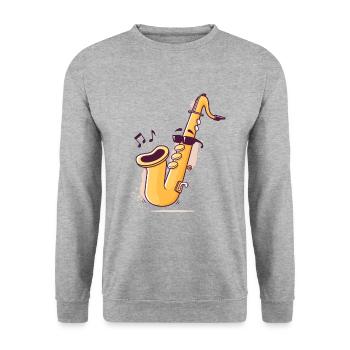 Smooth Jazz - Sweat-shirt Unisexe - gris chiné - Devant - Alina (178cm) & Michal (187cm)