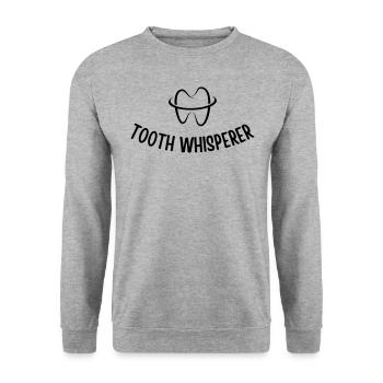 CHUCHOTEUR DE DENTS - Sweat-shirt Unisexe - gris chiné - Devant - Alina (178cm) & Michal (187cm)