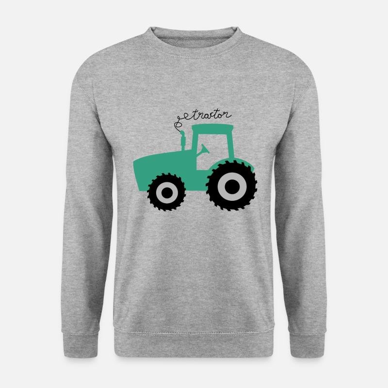 Traktor - Unisex Pullover - Weißgrau meliert