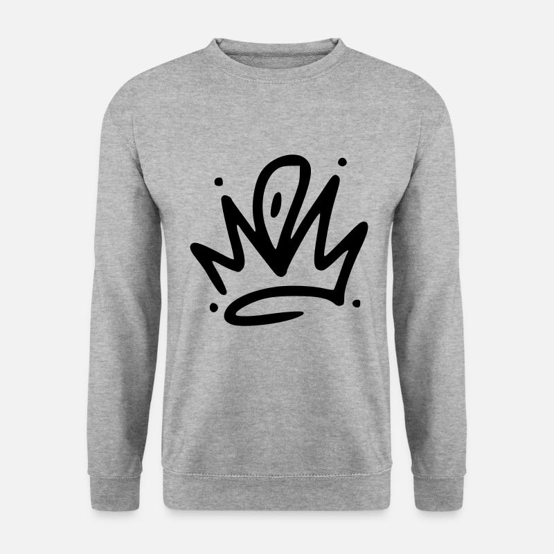 Emoji crown crowns sketch black - Unisex Sweatshirt - salt & pepper