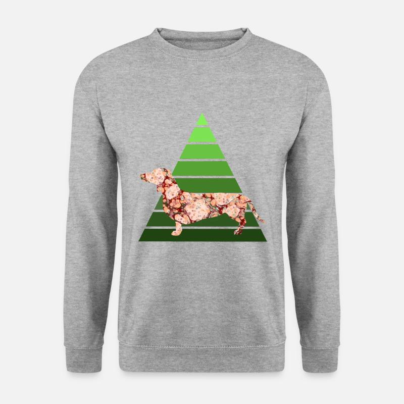 dackel e 214 - Unisex Pullover - Weißgrau meliert