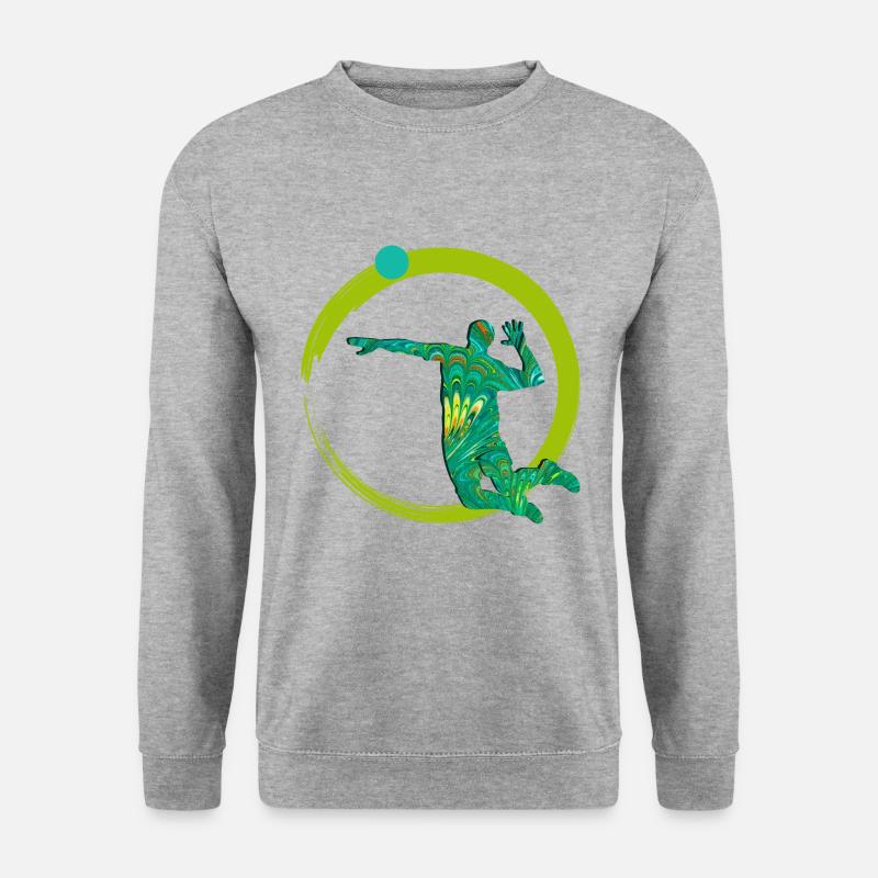 Volleyball player E 71 - Unisex Sweatshirt - salt & pepper