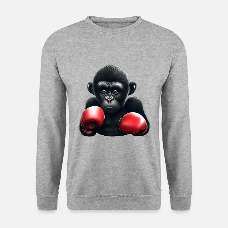 Boxer Monkey - Unisex Sweatshirt - salt & pepper