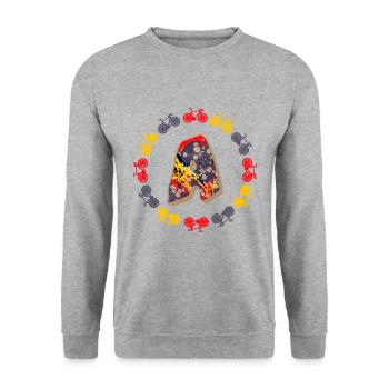 Bicyclette E 202 A - Sweat-shirt Unisexe - gris chiné - Devant - Alina (178cm) & Michal (187cm)