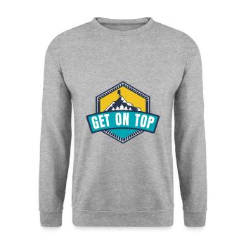 Randonnée alpinisme cadeau plein air - Sweat-shirt Unisexe - gris chiné - Devant - Alina (178cm) & Michal (187cm)