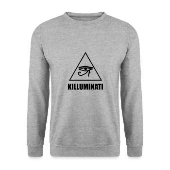 KILLUMINATI - Unisex Sweatshirt - salt & pepper - Front - Alina (178cm) & Michal (187cm)