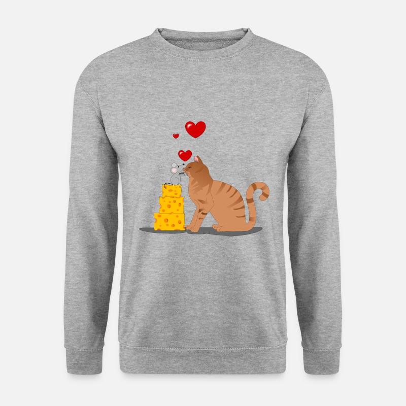 cat and mouse - Unisex Sweatshirt - salt & pepper