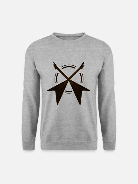 Guitare électrique - Guitar - Heavy Metal - Rock - Sweat-shirt Unisexe - gris chiné
