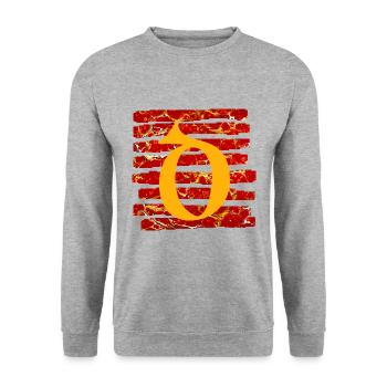 rayures e 232 d - Sweat-shirt Unisexe - gris chiné - Devant - Alina (178cm) & Michal (187cm)