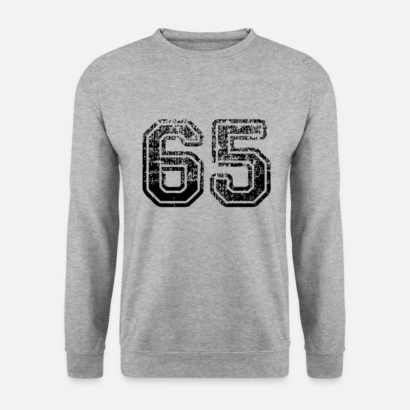 65 - Unisex Pullover - Weißgrau meliert