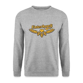 Unterhopft, Outline - Unisex Sweatshirt - salt & pepper - Front - Alina (178cm) & Michal (187cm)