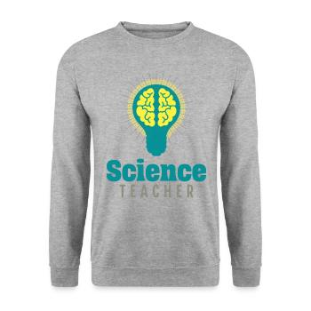 PROF des SVT-Lehrers Professor für Naturwissenschaften - Unisex Pullover - Weißgrau meliert - Vorne - Alina (178cm) & Michal (187cm)