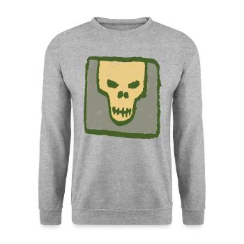 Icône de crâne - Sweat-shirt Unisexe - gris chiné - Devant - Alina (178cm) & Michal (187cm)
