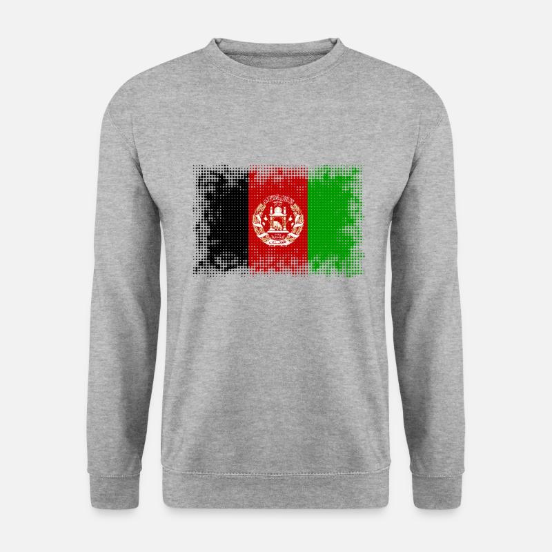 Afghanistan - Unisex Pullover - Weißgrau meliert