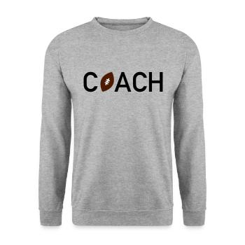 Coach (Football) - Unisex Pullover - Weißgrau meliert - Vorne - Alina (178cm) & Michal (187cm)