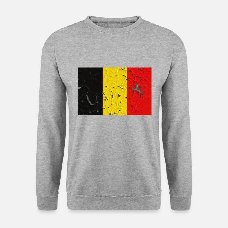 Belgien - Unisex Pullover - Weißgrau meliert