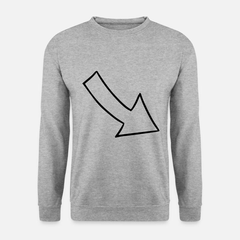Arrow drawing sketch black - Unisex Sweatshirt - salt & pepper