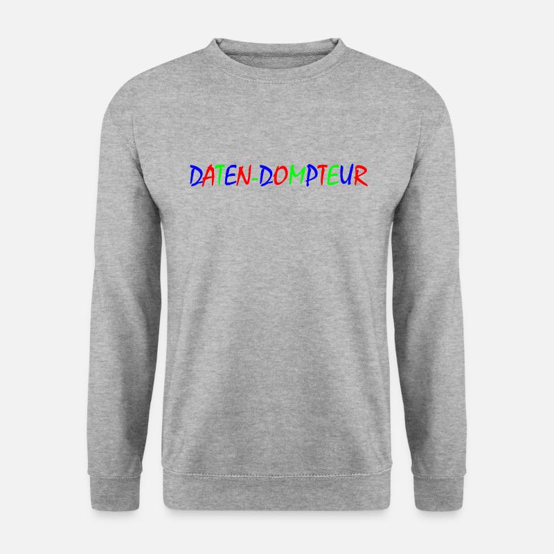 Daten Dompteur - Unisex Pullover - Weißgrau meliert